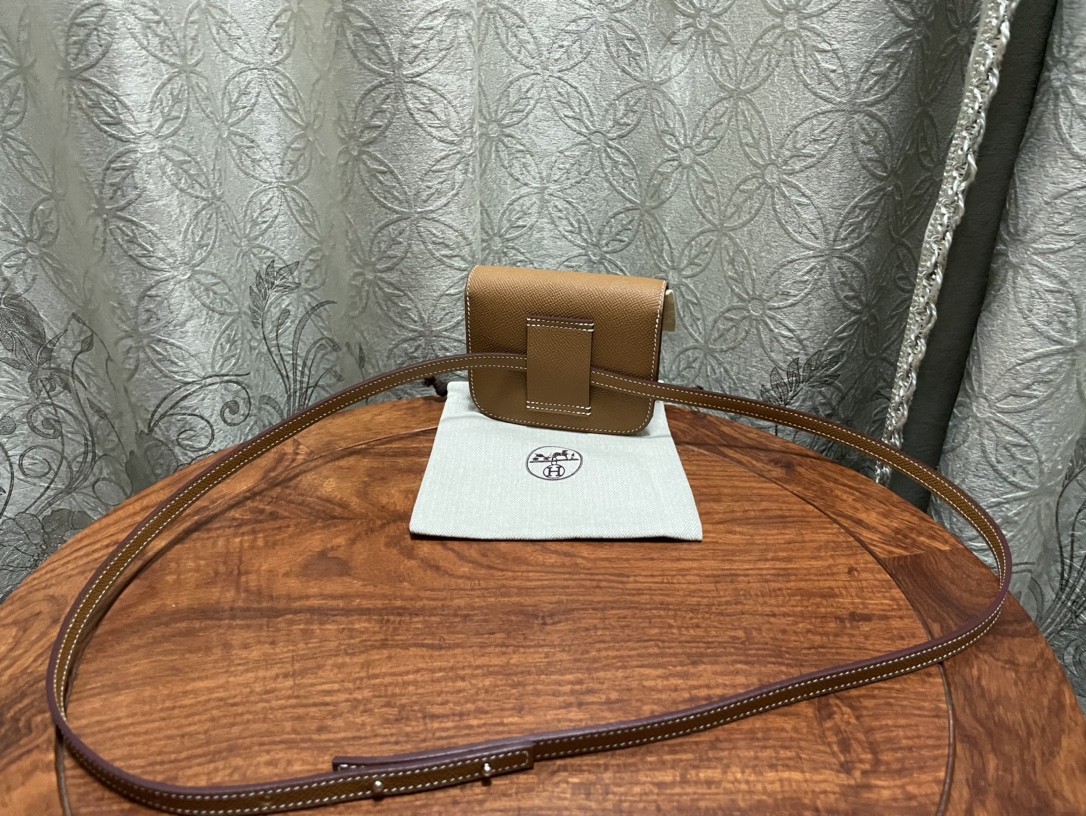 에르메스 콘스탄스백 미니 골드브라운 은장